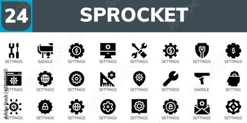 sprocket icon set