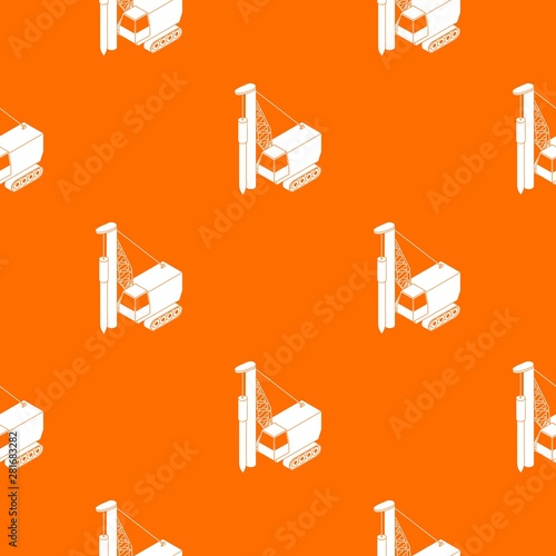 Drilling machine pattern vector orange for any web design best