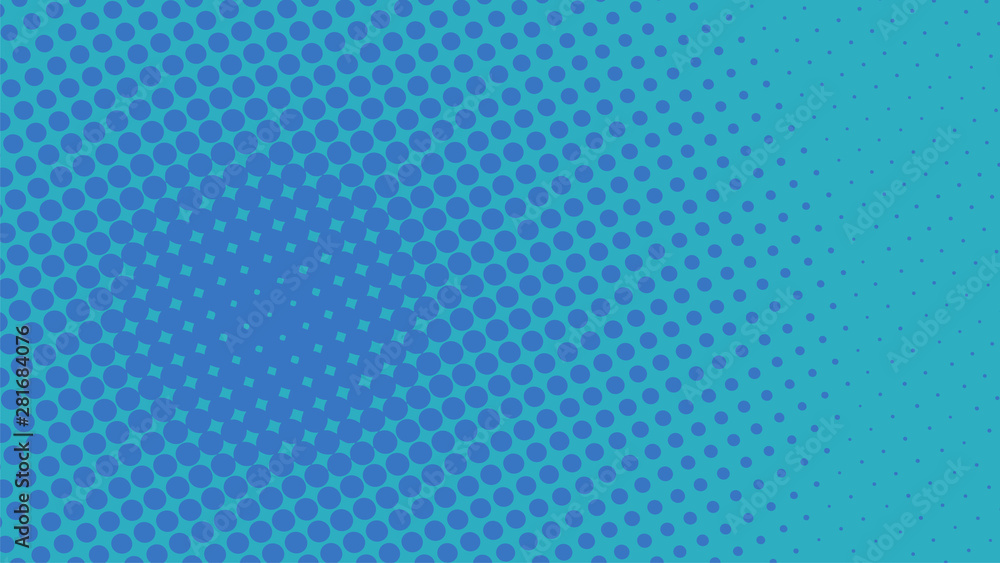 Blue pop art background in retro comic style with halftone dots design with white lines Blue pop art background in retro comic style with halftone dots design with white lines