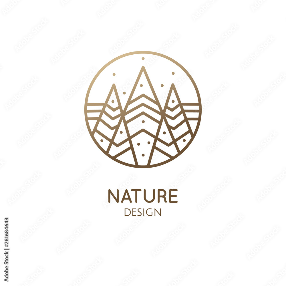 Abstract sacred symbol of mountain logo Abstract sacred symbol of mountain logo