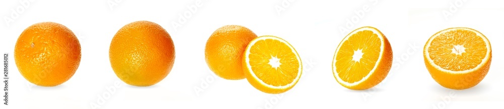 Oranges fruit isolated on white background. Oranges fruit isolated on white background.