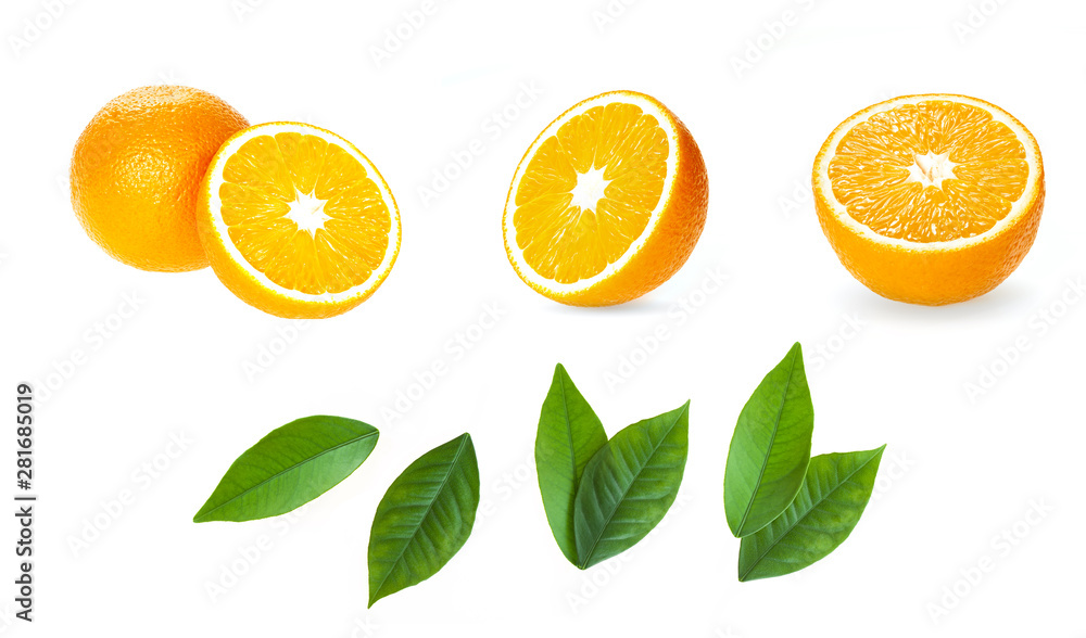 Oranges fruit isolated on white background. Oranges fruit isolated on white background.
