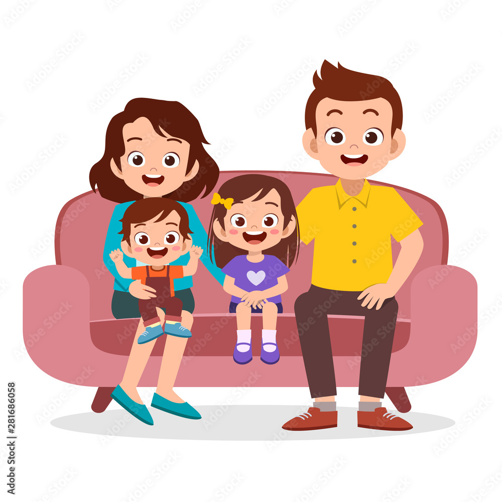 family gathering together vector isolated family gathering together vector isolated