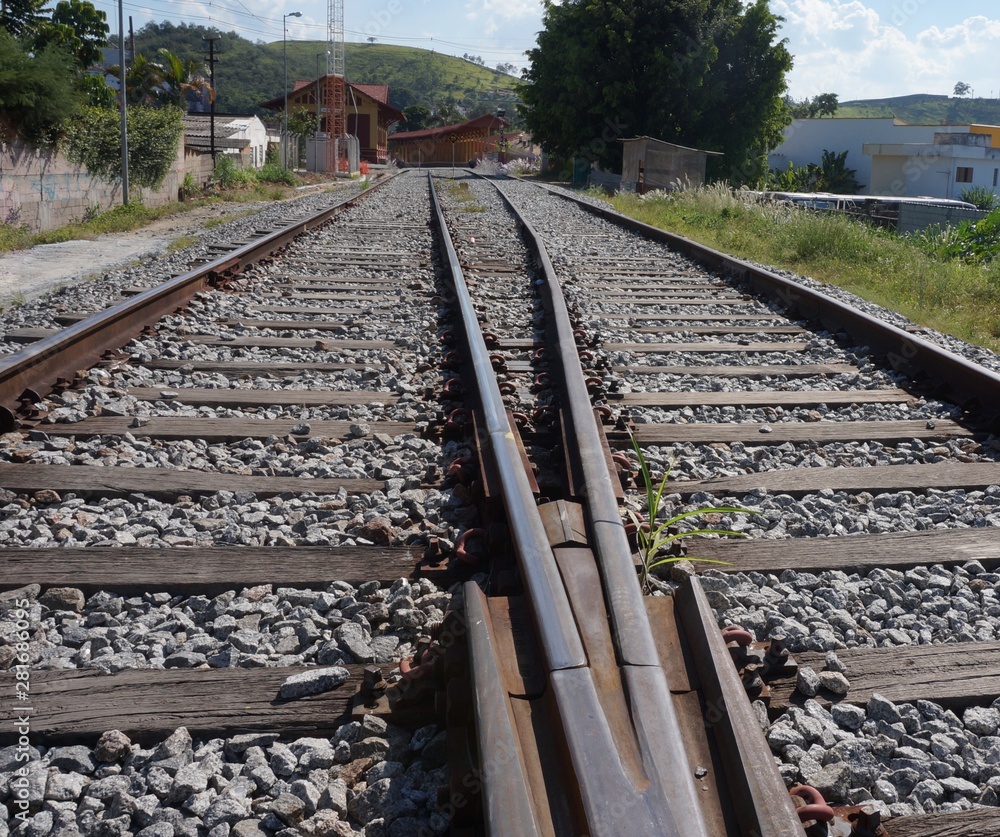 Fototapeta premium Old Railway in Brazil in good condition