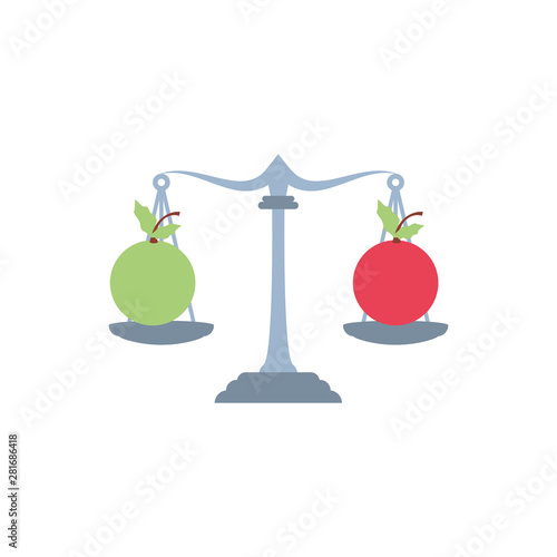 fresh cherries fruits in balance symbol © djvstock