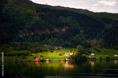 travelling norwegian fjord nature by cruise ship © fotowunsch
