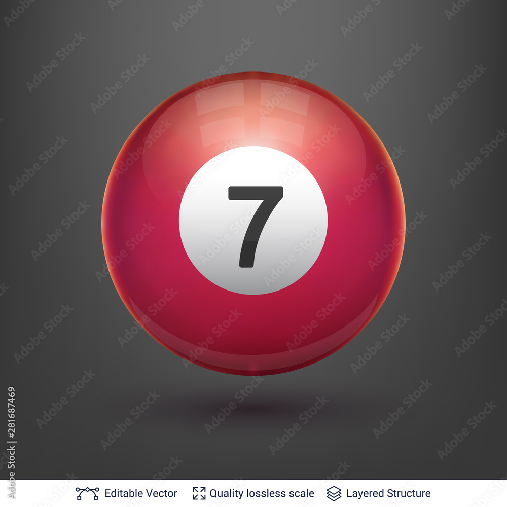 Billiard snooker pool ball with number. Billiard snooker pool ball with number.