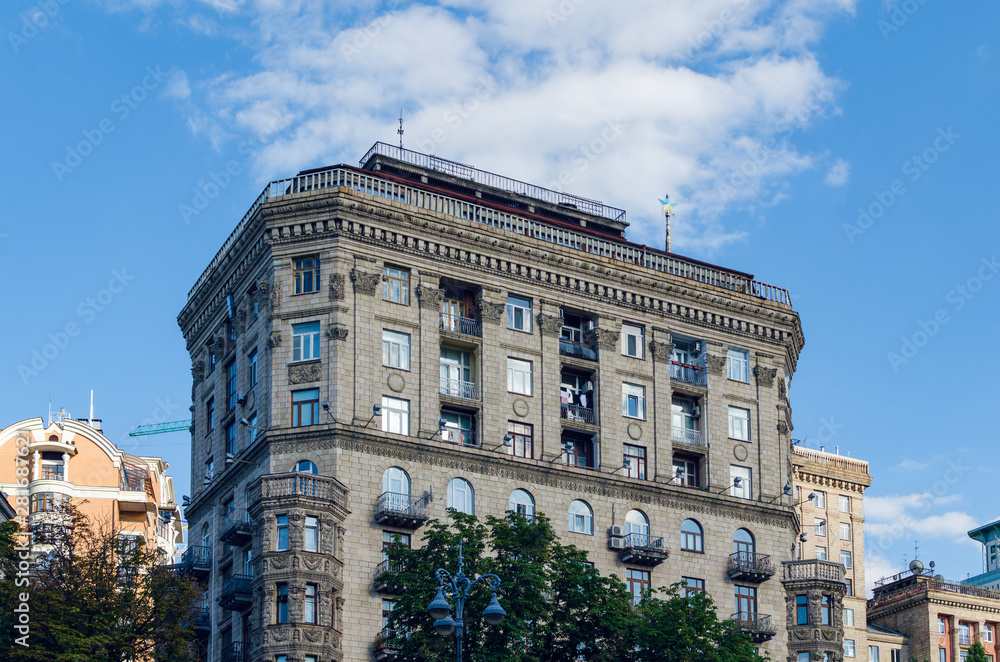Beautiful building on the street of Kyiv