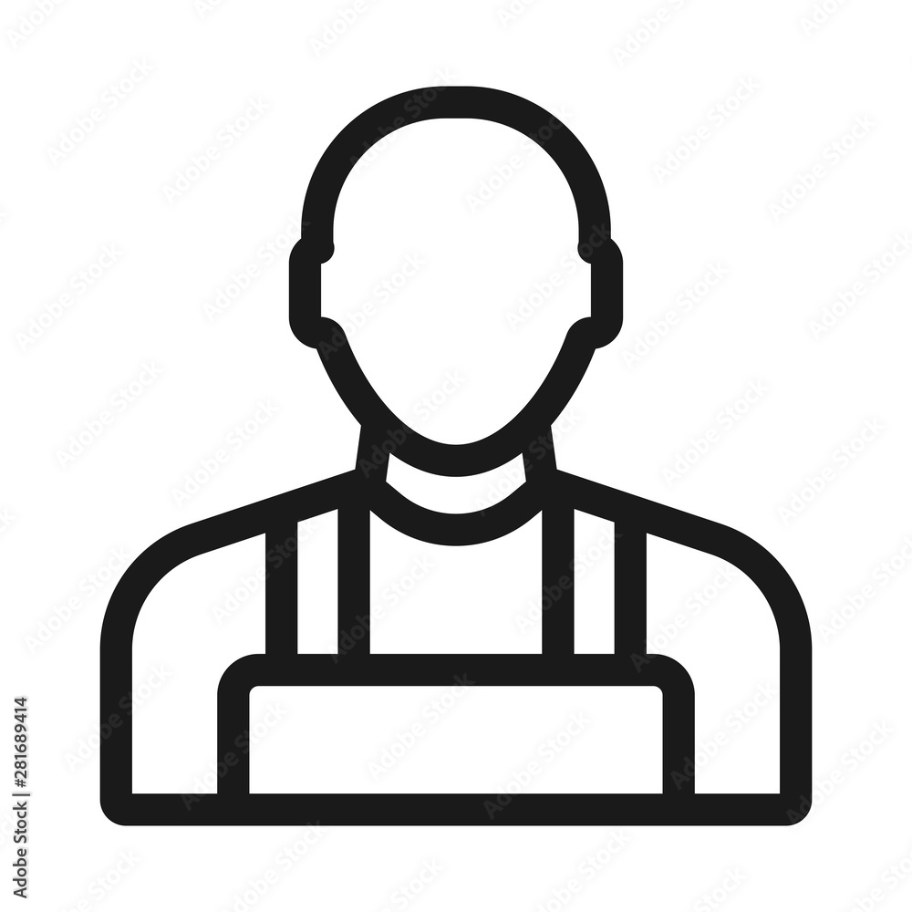 builder - minimal line web icon. simple vector illustration. concept for infographic, website or app. builder - minimal line web icon. simple vector illustration. concept for infographic, website or app.