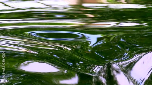 Close up of river flowing in Fukidashi Park, Japan photo