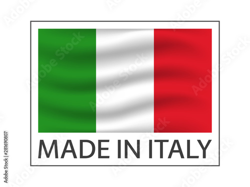 Free Download Quality mark Made in Italy, colored vector symbol with Italian tricolor isolated on white background - GFXLoad