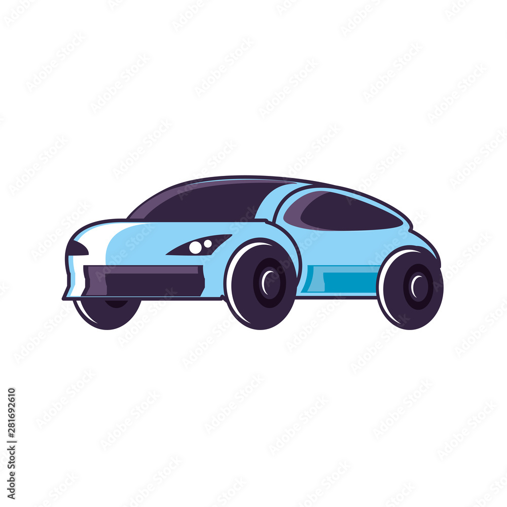 car sedan transportation isolated icon