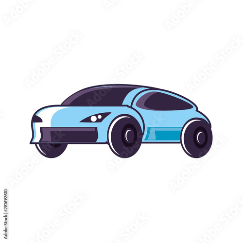 car sedan transportation isolated icon