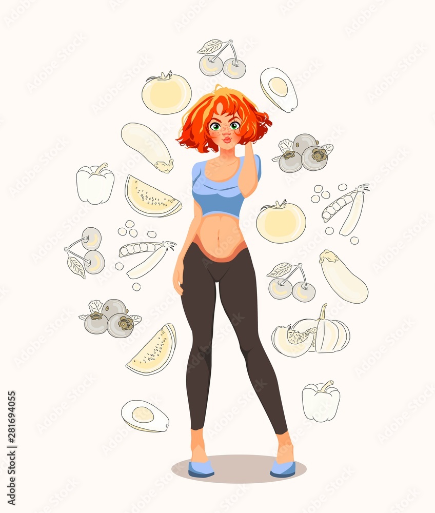 Obraz premium Healthy lifestyle. The design concept of healthy food.