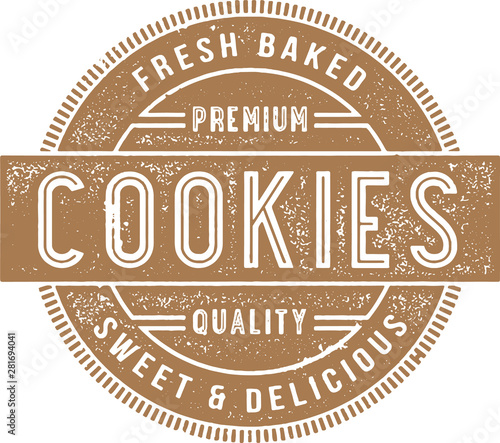 Vintage Fresh Baked Cookies Sign