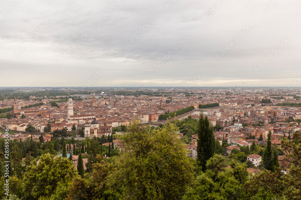 Panoramic view of the city of Verona in northern Italy.The city is the  setting for Shakespeares Romeo & Juliet.