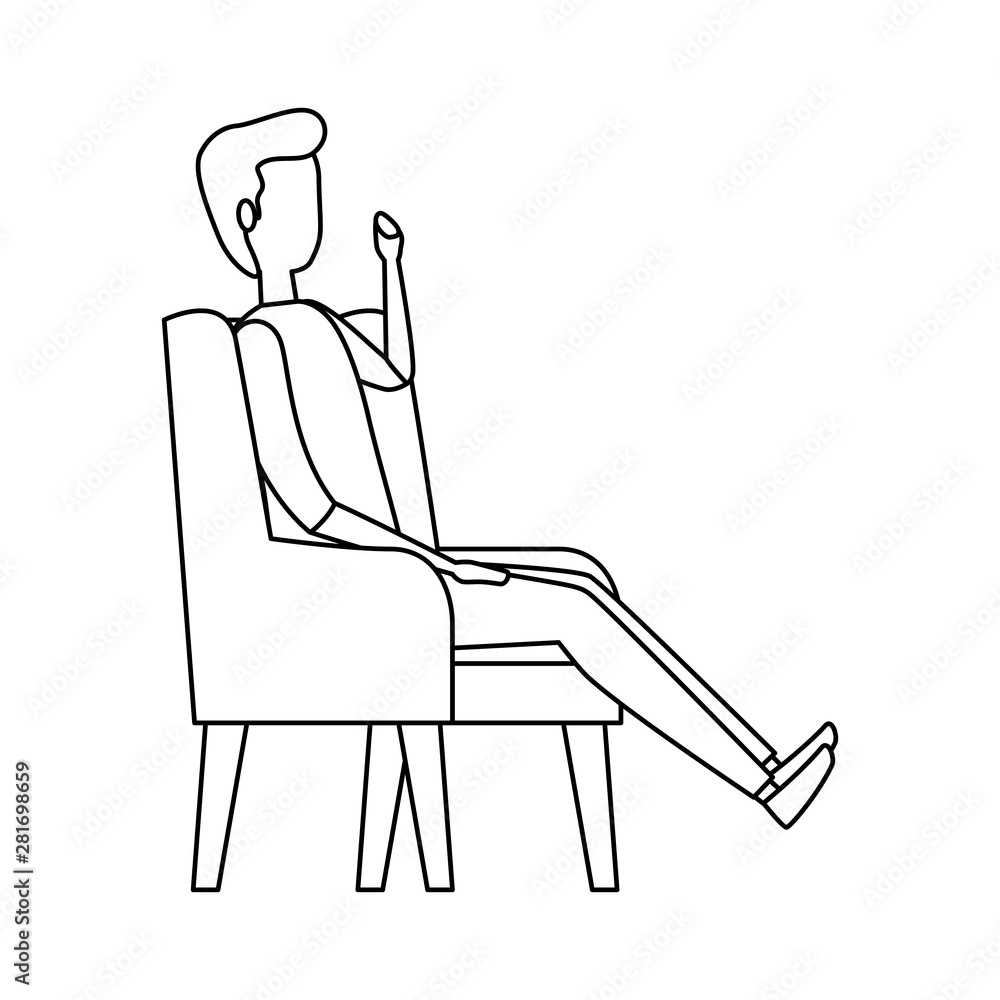 Fototapeta premium elegant businessman seated in the sofa