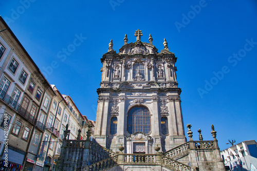 Porto, Portugal-June 19, 2019: Beautiful and colorful Porto Streets near Rio Douro
