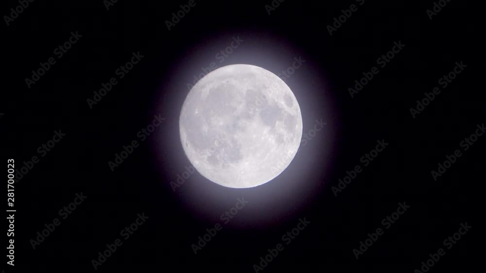Full moon in sky at night, Hokkaido, Japan Full moon in sky at night, Hokkaido, Japan