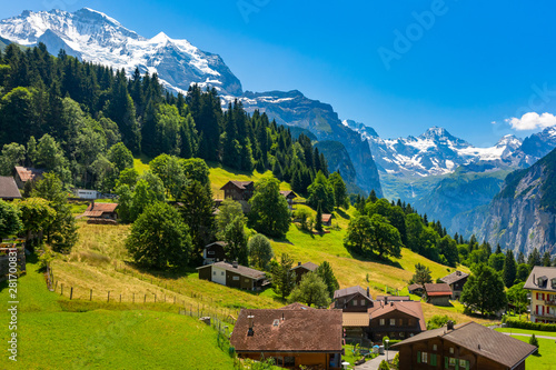 Mountain village Wengen  Switzerland