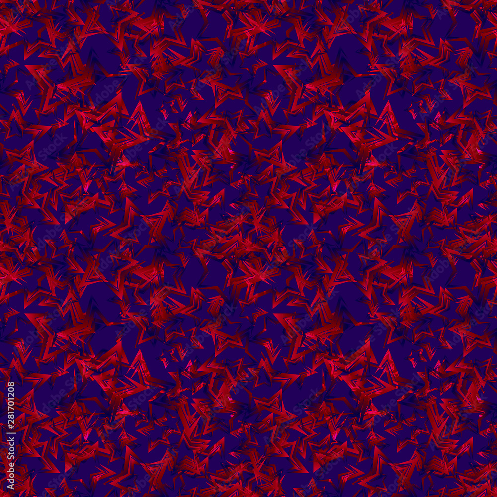 Violet starry dense texture on a red background. Violet starry dense texture on a red background.