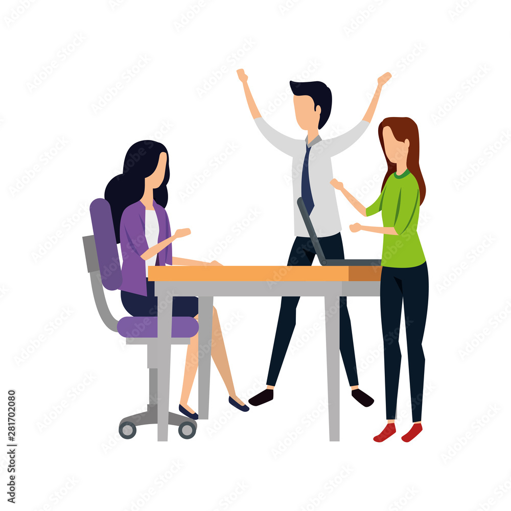 Obraz premium business people workers in the office