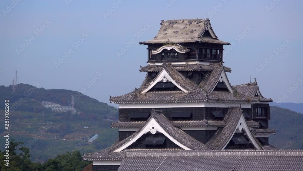 View of Kumamoto Castle, Kumamoto City, Kumamoto Prefecture View of Kumamoto Castle, Kumamoto City, Kumamoto Prefecture