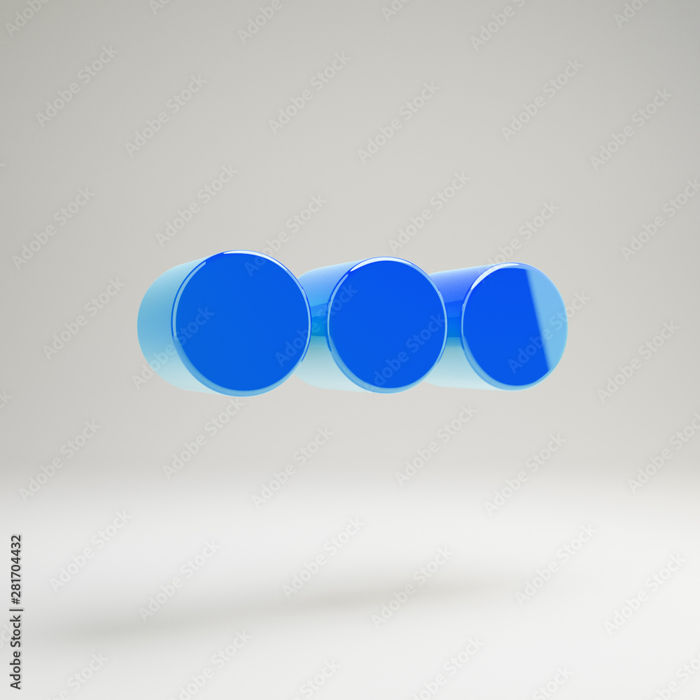 Volumetric glossy blue Ellipsis Horizontal icon isolated on white background. Volumetric glossy blue Ellipsis Horizontal icon isolated on white background.
