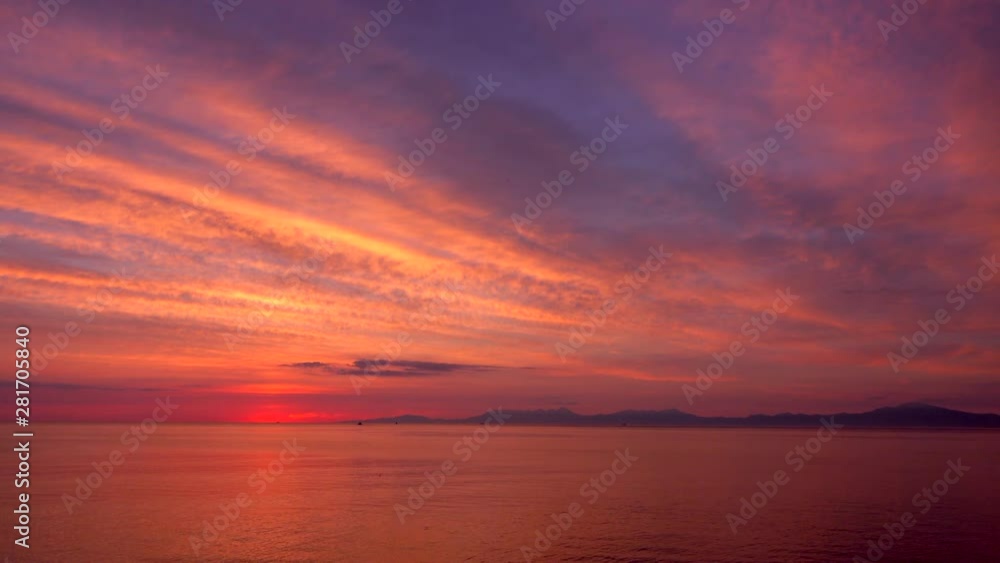 View of sea at sunrise