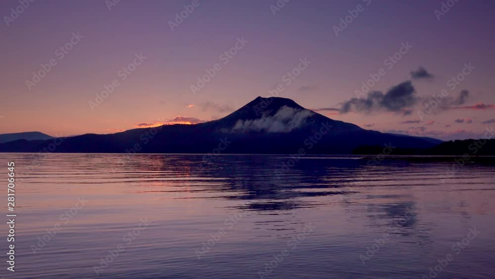 Lake Akan and Mount Akan at dawn Lake Akan and Mount Akan at dawn