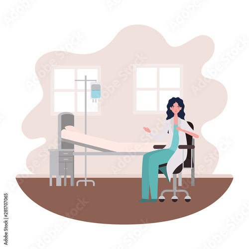 Isolated woman doctor design vector illustration