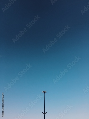 Light post in Blue sky