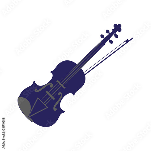 violin musical on white background