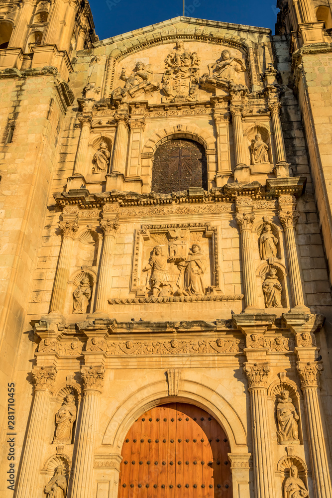 Santo Domingo de Guzman Facade Church Oaxaca Mexico
