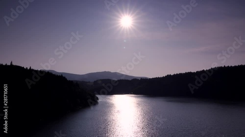 Kawachi Lake on sunny day, Mutsu, Aomori photo