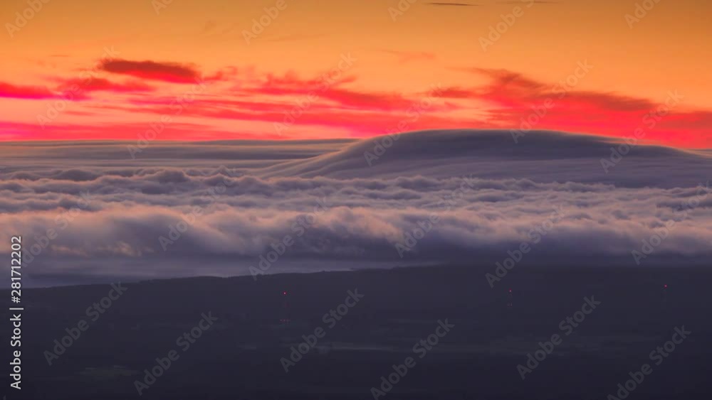 Sea of clouds at sunrise, Mutsu, Aomori Prefecture, Japan Sea of clouds at sunrise, Mutsu, Aomori Prefecture, Japan
