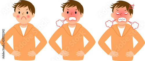 怒っている男性