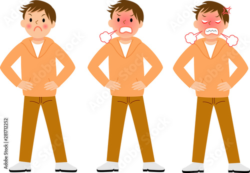 怒っている男性