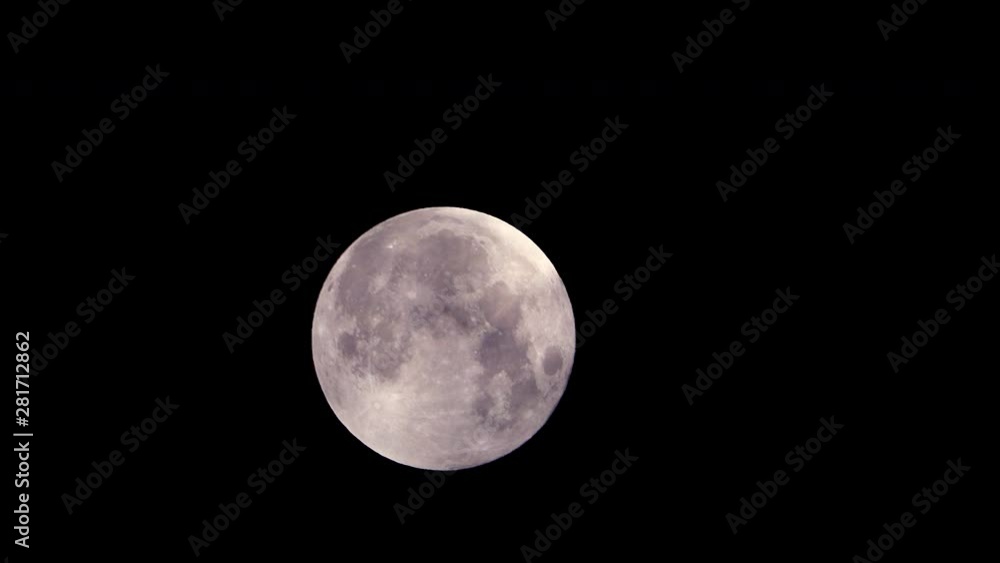 Lockdown shot of full moon, Teshikaga, Hokkaido Lockdown shot of full moon, Teshikaga, Hokkaido
