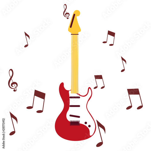 electric guitar instrument note music design