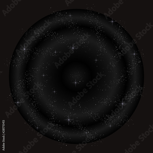 遠い宇宙で輝く星の集合