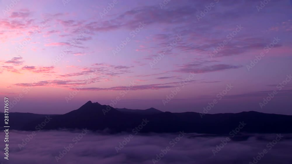 Timelapse view of Lake Mashu at dawn Timelapse view of Lake Mashu at dawn