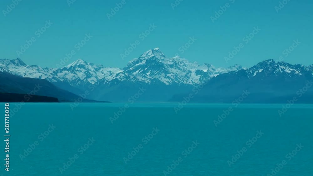 Mount Cook and Lake Pukaki during foggy weather Mount Cook and Lake Pukaki during foggy weather