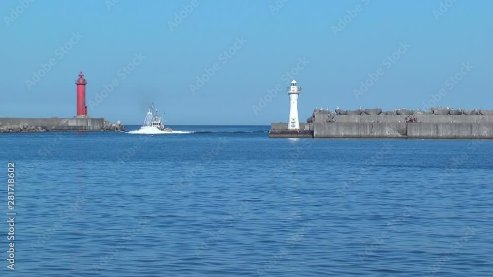 Seacoast with lighthouse Seacoast with lighthouse
