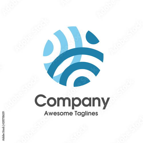 creative circle technology orbit rings logo design