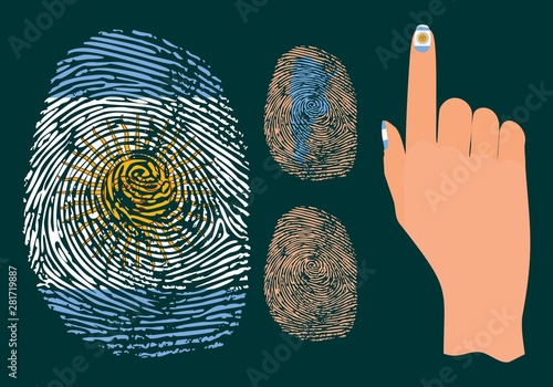 Fingerprint and hand for Argentina
