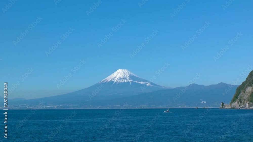 Mount Fuji and seashore, Numazu, Shizuoka Prefecture, Japan Mount Fuji and seashore, Numazu, Shizuoka Prefecture, Japan