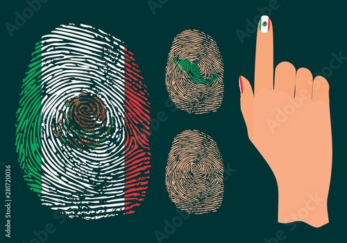 Fingerprint and hand for Mexico
