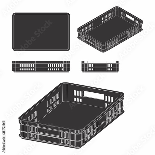 Plastic crate icon