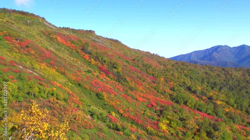 Scenic landscape of Daisetsuzan National Park in autumn Scenic landscape of Daisetsuzan National Park in autumn